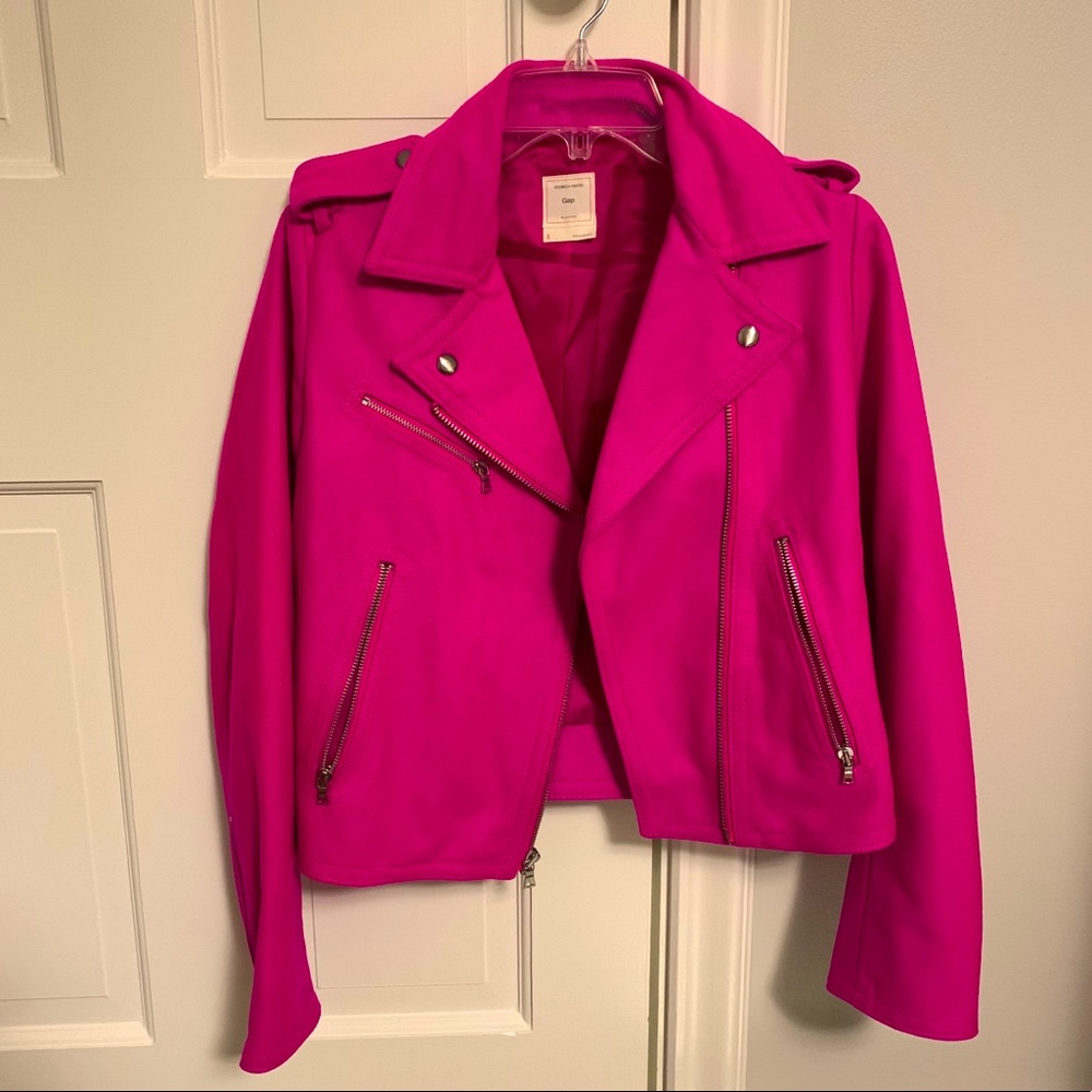 Gap wool blend moto jacket